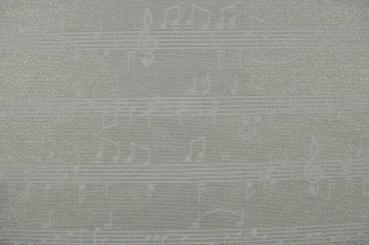 Deko-Stoff - Wende-Jacquard - Musicalnotese - Creme/Beige 