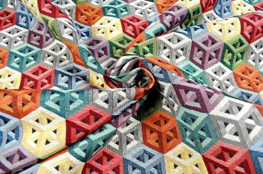 Gobelin-Stoff - 3D-Würfel 