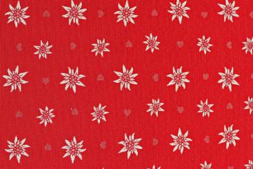 Dekostoff Jacquard Rot - zweiseitig 