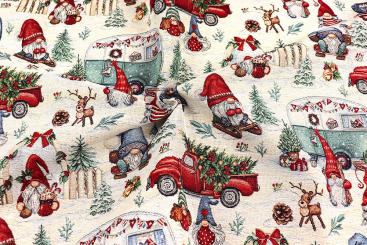 Gobelin-Dekostoff- Holly Jolly 