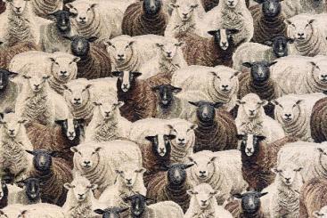 Gobelin-Dekostoff - Schafherde 