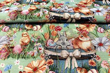 Gobelin-Dekostoff - Easter Bunny 