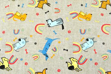 Dekostoff Leinenoptik - Bello im Glück - 280 cm 