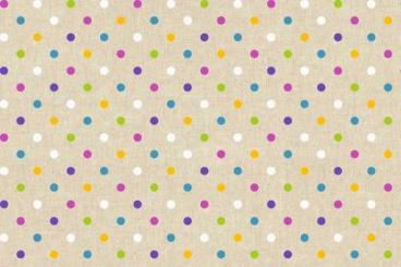 Dekostoff - Knallbunte Tupfen - 280 cm breit 