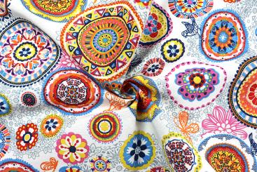 Dekostoff - Blauer Orient - 280 cm breit 