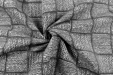 Deko-Stoff - Flechtoptik - 280 cm - Grau 