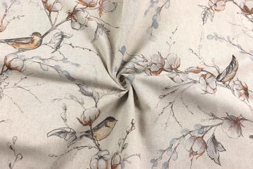 Deko-Stoff Leinenoptik - Feather Bloom - 280 cm 