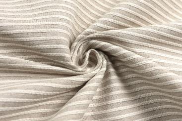 Jacquard-Stoff in Leinenoptik mit Zopf-Streifen - 280 cm 