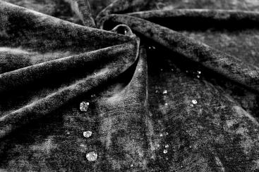 Chenille-Samt wasserabweisend - Schwarz - 280 cm 