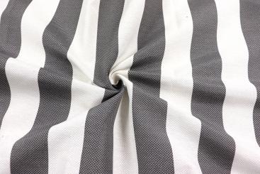 Dekostoff mit Blockstreifen - Grau - 280 cm breit 