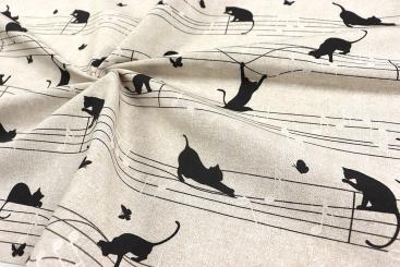 Dekostoff - Katzenmusik - 280 cm breit 