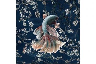 Samt-Panel Deluxe - Asiatischer Kampffisch 