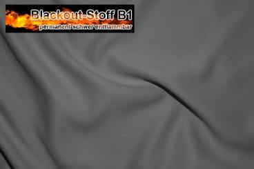 Blackout-Stoff - permanent schwer entflammbar - Grau - 2,0 Meter 