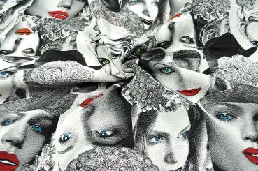 Gobelin-Stoff - Rote Lippen 