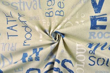 Deko-Stoff premium London - British Lifestyle - Blau 