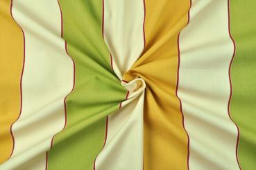 Premium Dekostoff - Blockstreifen - Gelb/Grün 