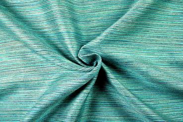 Dekostoff zweiseitiger Jacquard - Streifen-Rausch - Türkistöne 