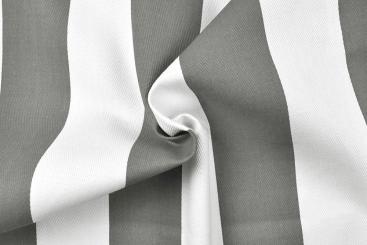 Baumwoll-Köper - Blockstreifen - Grau 