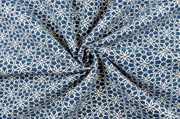 Dekostoff Jacquard - Flor de Alicante - Blau 