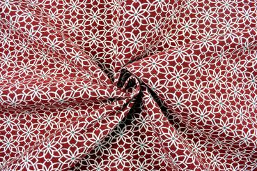 Dekostoff Jacquard - Flor de Alicante - Rot 