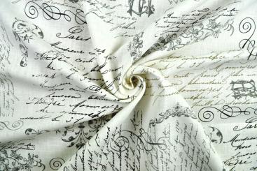 Liebesbriefe - Ramie - Dekostoff 