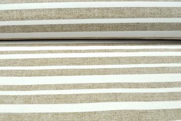 Outdoor-Dekostoff - Leinen-Look - Streifen 