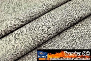 Wende-Jacquard - permanent schwer entflammbar - Dunkelbraun meliert 