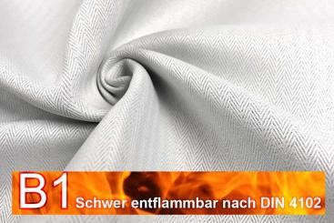 Thermo-Blackout schwer entflammbar - Fischgrat - Off-White 