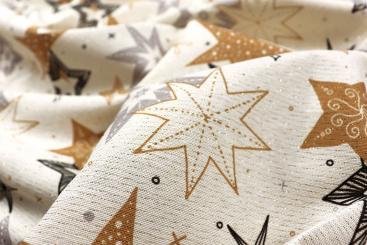 Weihnachtsstoff - Glitzereffekt - Sternenglanz 