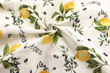 Dekostoff - Sommerliche Zitronen 