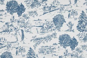 Dekostoff Toile de Jouy - Reiterhof 
