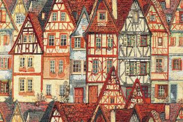 Dekostoff Gobelin - Altstadt Zauber 