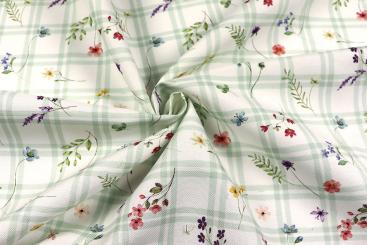 Dekostoff Outdoor - Landhaus-Karo 