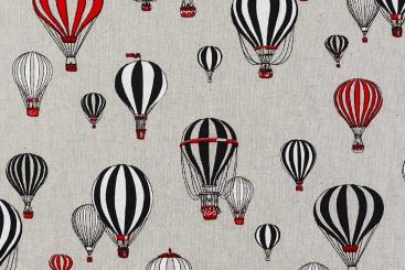 Dekostoff Leinen-Optik - Ballonfahrt 