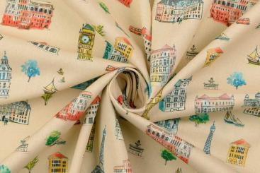 Baumwollstoff - Cityscape 
