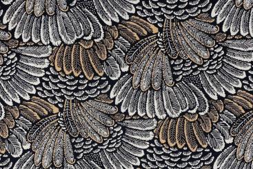 Deko-Stoff - Feather Noir 