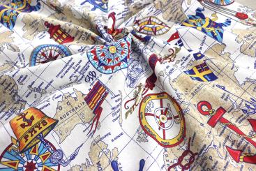 Dekostoff - Seekarte 