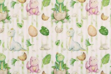 Dekostoff - Baby-Dinosaurier 