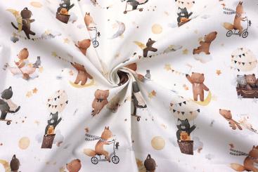 Baumwollstoff - Süße Tierträume 