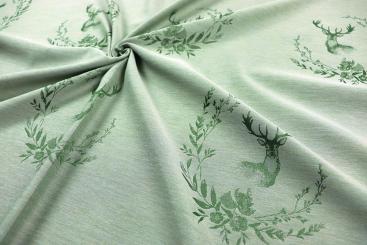 Jacquard-Dekostoff beidseitig - Hirsch-Nostalgie 