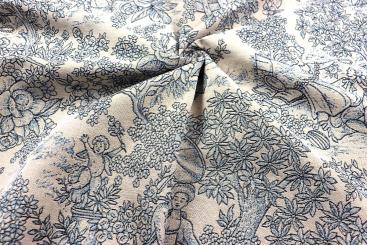 Gobelin-Stoff mit Toile de Jouy 