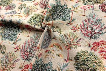 Gobelin-Stoff mit Bäumen 