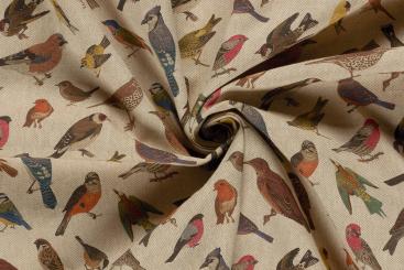 Dekostoff Digitaldruck - Vogel-Vielfalt 
