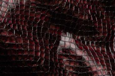 Kalbsleder Deluxe - Crocodile  - Bordeaux 