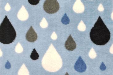 Doubleface-Fleece - Raindrops and Clouds - Blau 