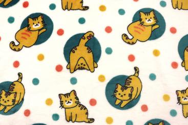 Kuscheliger Fleece mit süßen Katzen 