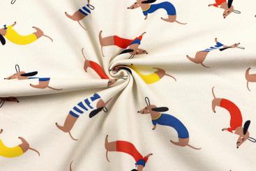 Jersey-Sweat mit Dackeln 