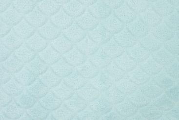 Fleece mit Schuppenmuster - Aqua 