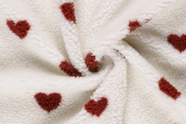 Fleece Sherpa mit süßen Herzen 