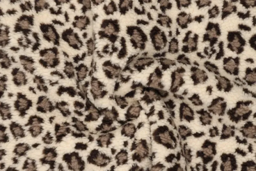 Fleece Sherpa mit kleinem Leo Muster 